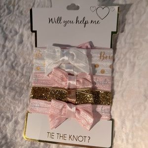 Hair ties- will you help me tie the knot? - bands ponytail bridesmaid proposal